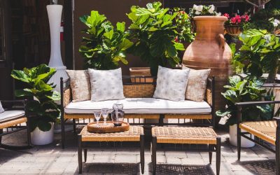 Choose wooden furniture to enhance your outdoor space.