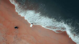 plage vue de haut